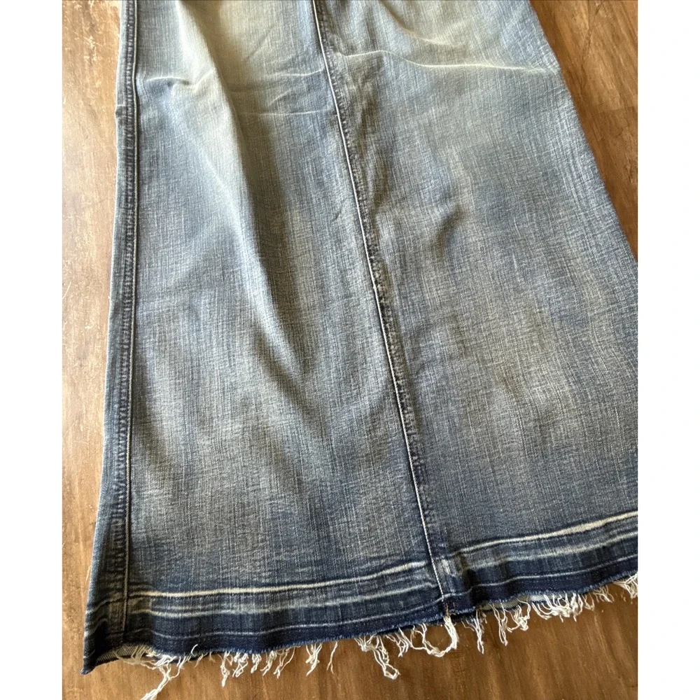 GANNI Tint Edge Faded Wash Organic Denim Maxi Skirt – EU 36 / US 4 NWT